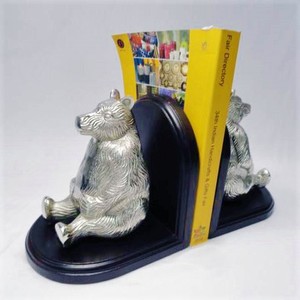 Sujetalibros de caballo de Metal, animales chapados en níquel, estilo de animales europeos y americanos, librería decorativa - Product Image 3