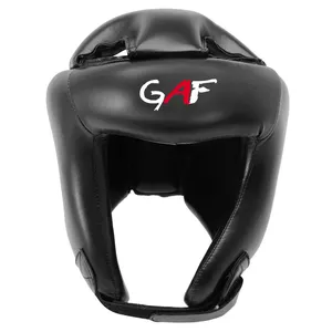 GAF Good Headgear Boxing Head Guard Casco de entrenamiento Kick Boxing Protection Gear Cuero brillante Casco de boxeo rojo Precio de fábrica