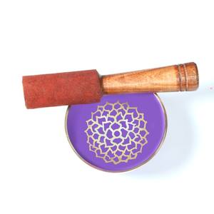 Bol de Chakra de couleur rouge de guérison métassique bol de chant en pierre de guérison - Product Image 3