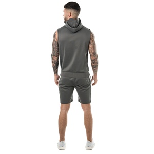 Chándal de gimnasio sin mangas para hombre, ropa informal de playa, conjuntos de verano con tu logotipo - Product Image 2