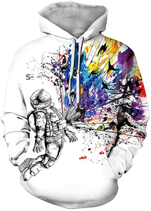 ที่กำหนดเองขายส่งบุรุษความคมชัดสีกีฬา Hoodies 2023 - Product Image 5