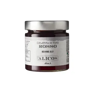 Made In Italy Ready To Eat 220 G Glass Jar Pudding Jelly Food Nero D'avola Red Wine Jelly For All Ages