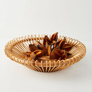 En forma de flor de mimbre bandeja tejido decoración venta al por mayor - Product Image 2