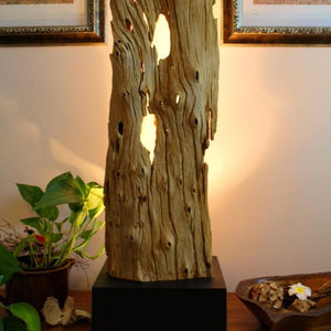 Venta al por mayor de madera maciza Driftwood lámpara de mesa tazón extensible arte interior decoración del hogar para sala de estar y Hotel - Product Image 2