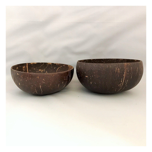 Tazón de cáscara de coco ecológico de la marca EUTECH al por mayor artesanía de Vietnam diseño de logotipo personalizado artesanía natural pulida para el hogar - Product Image 3