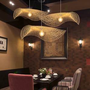 <b>Flower</b> Shape Rattan Lamp Shades for Ceiling Lamp in Hotel or Restaurant - Product Image 6