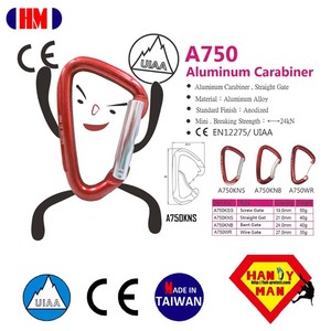 คาราไบเนอร์อลูมิเนียมสำหรับปีนเขา A750KNS ได้รับการรับรองมาตรฐาน CE และ UIAA - Product Image 3