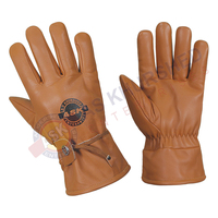 Gants de conducteur Gants en cuir de vachette de haute qualité Doublure en polaire Sécurité des chocs Protection des mains Couleur chocolat