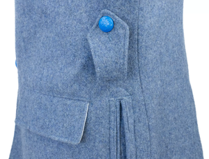 Veste tunique décontractée à manches longues printemps et automne 100% laine WW1 French Horizon Blue - Product Image 6