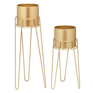 Jardinière à fleurs en acier noir avec revêtement en poudre, design personnalisé tendance, pour mariage, fête et célébration de Noël - Product Image 2