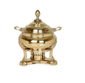 Plato calentador de alimentos de último diseñador, plato para servir frotamiento, calentador de alimentos, buffet, plato de frotamiento de Metal chapado en oro a un precio económico - Product Image 1