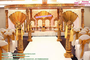 Bollwood Jodha Akbar-Mandap de boda, Maharani bollwood Gorgeous, mantel de boda exclusivo de fibra Maharani, RU - Product Image 6