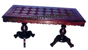 Wooden White Inlay Design <b>Centre</b> <b>Table</b> in Rectangular Shape for Living Room and Hotel Decor - Product Image 2