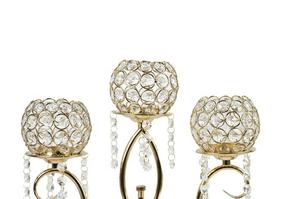 Bougeoir boule lumineuse à 3 bras en perles, décoration de fête, pour la maison, décoration parfaite - Product Image 2