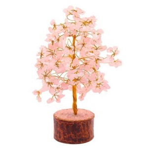 Life Tree Natural Rose Quartz Feng Shui Money Handmade Home Decor, Sculpture <b>Art</b>,wire Copper for Decoration Gifts - Product Image 2