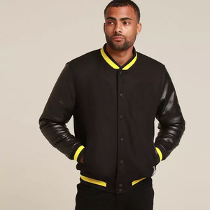 Chaquetas Bomber de Satén Estilo Letterman, Cortavientos de Béisbol, Tallas Grandes, Impermeables y Transpirables para Hombre, Fabricante OEM - Product Image 3