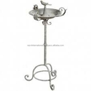 Comedero para Pájaros de Aluminio Plateado, Diseño Moderno, Duradero, Ecológico, Hecho a Mano, para Montar en el Suelo, Decoración para Hogar u Oficina - Product Image 6