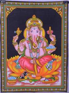 Tapiz de Algodón Hecho a Mano, Tradicional, Hermoso, Póster Pequeño para Colgar en la Pared, Múltiples Colores, Decoración del Hogar, por Proveedores Indios - Product Image 2