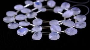 28 Pieces Natural <b>Rainbow</b> Moonstone Faceted Pear Shape Blue Flashy Making Jewelry Semiprecious Gemstone - Product Image 2