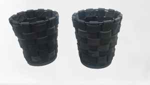 กระถางต้นไม้ยางรีไซเคิลสีน้ำเงิน ชุด 3 ใบ สำหรับตกแต่งสวน งานฝีมือทำจากยางแท้ จากผู้ส่งออกชั้นนำ - Product Image 4