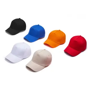 Chapéus de beisebol liso preto personalizado, 5 painéis 3d de bordado, chapéus de beisebol, coroa alta, tampas traseiras, aba curva