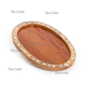 Plateau de service en bois au design classique avec travail en nacre, ustensiles de cuisine, plateau à dessert, fruits secs à prix avantageux - Product Image 6
