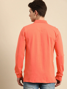 Chemise polo à col personnalisé de haute qualité, manches longues, 100% coton, polos unis de couleurs unies, polos pour hommes - Product Image 3