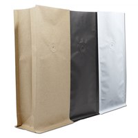 Sacs de qualité alimentaire, pochette en Aluminium à gousset latérale, de café, emballage à fond plat avec fermeture éclair, Valve mate