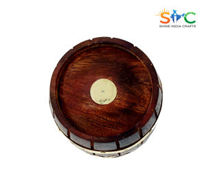 Drum Shaped Wooden Pet Urn wooden urns <b>for</b> <b>ashes</b> beautiful wood urns <b>for</b> <b>ashes</b> cremation urns made of wood - Product Image 4