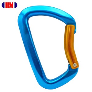 Heavy duty Rescue Outdoor Aluminum Material Bent Gate Rock Climbing D type Carabiner - Product Image 1