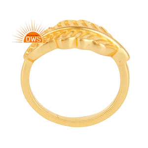 Bague empilable en argent sterling 925 plaquée or faite à la main Fabricant de bijoux en argent Collection classique - Product Image 1