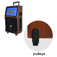 Altavoz con Pantalla Táctil de 10 Pulgadas, Amplificador de Pantalla de Teléfono con Altavoz Bluetooth y Ruedas