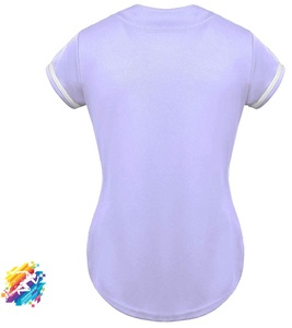 Maillot de baseball pour femmes, style hip-hop, boutons, designs sexy, en spandex/polyester, respirant et à séchage rapide - Product Image 6