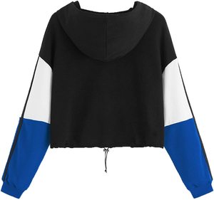Sudadera corta de algodón con estampado de logotipo personalizado para mujer, ropa para Parte Superior Femenina, en Stock - Product Image 4