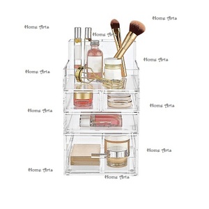 Organizador de escritorio de acrílico transparente de diseño clásico Organizador de escritorio de cosméticos de tamaño personalizado de la más alta calidad a granel - Product Image 1