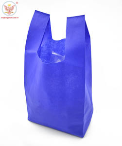 Bolsa de compras de camiseta no tejida reutilizable ecológica personalizada con chaleco estampado de logotipo bolsa no tejida con logotipo impreso - Product Image 4