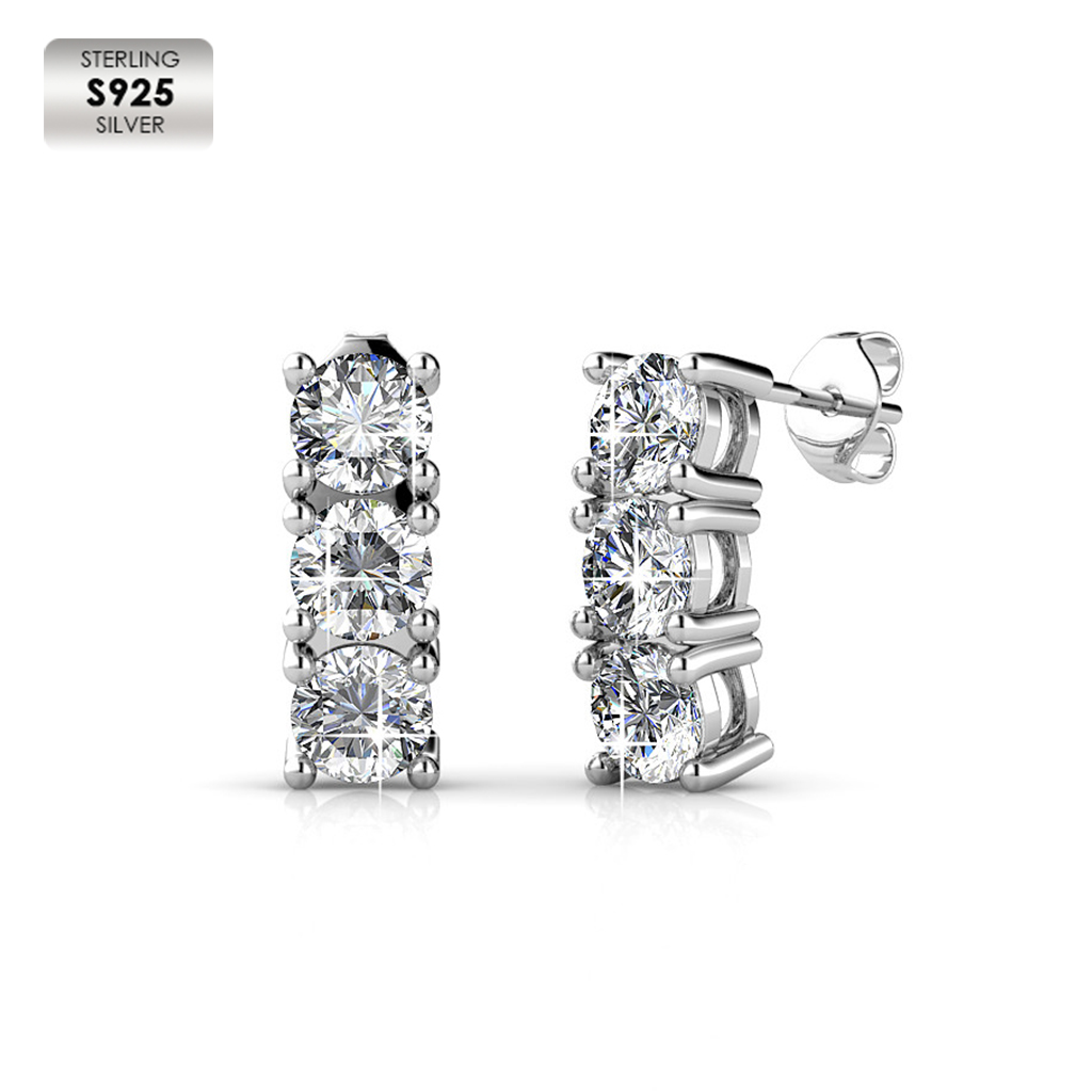 Sterling Silver 925 with 18K white gold plated