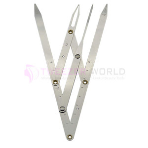 Meilleure règle de pochoir à sourcils règle de tatouage en acier inoxydable avec flexible amovible réutilisable pour les outils de cartographie des sourcils - Product Image 2