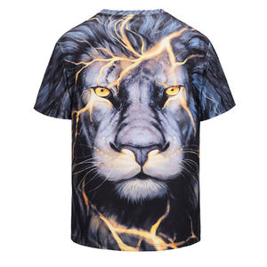 Nouveau design, vêtements de sport imprimés par sublimation polychrome, t-shirts OEM et ODM en coton et polyester pour hommes, vente en gros de t-shirts à col - Product Image 5
