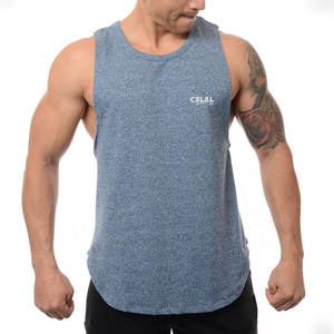 Top qualité hommes débardeur d'entraînement et de course à pied gilets de gymnastique Singlets de haute qualité Logo Oem imprimé hommes Singlet sur mesure - Product Image 4