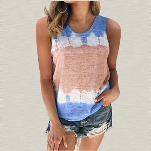 2025 nuevas mujeres personalizadas de alta calidad para mujeres última moda Tie Dye ropa para correr camisetas sin mangas sublimación camiseta sin mangas para chico - Product Image 6