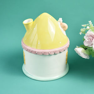 BONWILL Petco seramik Mini evcil hayvan hayvan kafesleri ve banyo Hamster Hideaway sarı mantar şekilli - Product Image 5