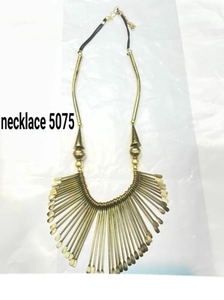 Collar con colgante de turquesa de estilo étnico Vintage para mujer, cadena de eslabones de oro ajustable de plata alemana Bohemia, accesorios de joyería - Product Image 2