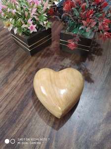 Urne funéraire en métal poli de style américain en forme de cœur pour cendres, fournitures pour foyers funéraires - Product Image 2