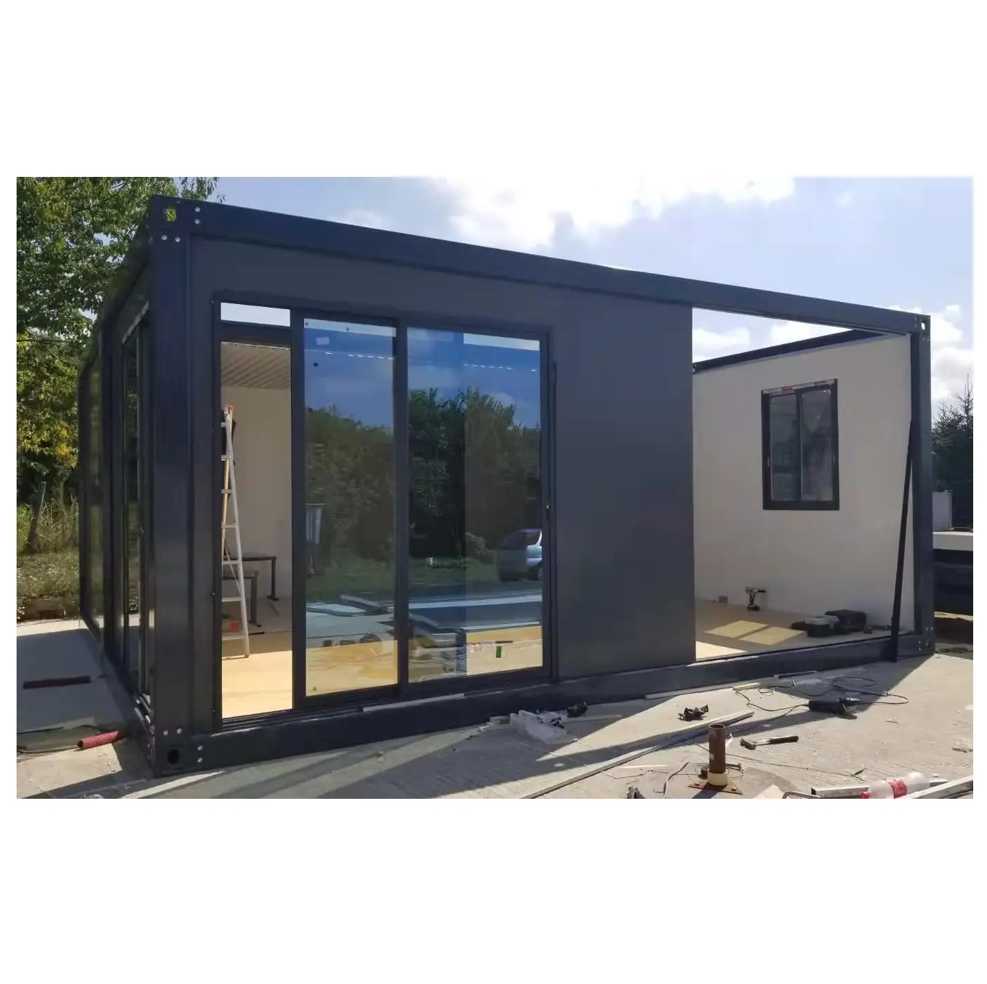 Light steel China made custom design prefab mobile cabin camping individual detached container house for living