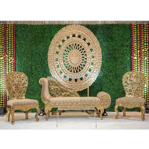 Juego de Muebles Italianos para Bodas Musulmanas, Sofá de Madera Tallada para Bodas Reales, Juego de Sofás Italianos de Madera para Bodas, Australia - Product Image 1