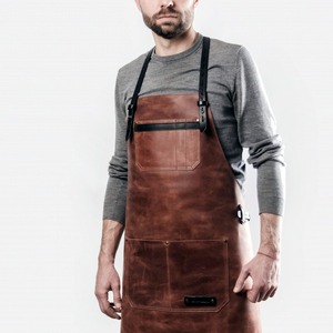 Delantal de trabajo de lona y algodón para Barbero, a la moda, para restaurante, con correa ajustable - Product Image 1