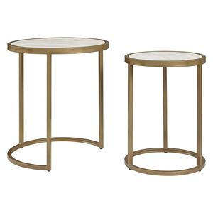 โต๊ะข้างซ้อนกับไม้ด้านบนกรอบโลหะชุดที่มีคุณภาพที่ดีที่สุดของ2สำหรับตกแต่งบ้านที่ทันสมัยตารางการทำรังโลหะขายส่ง - Product Image 6