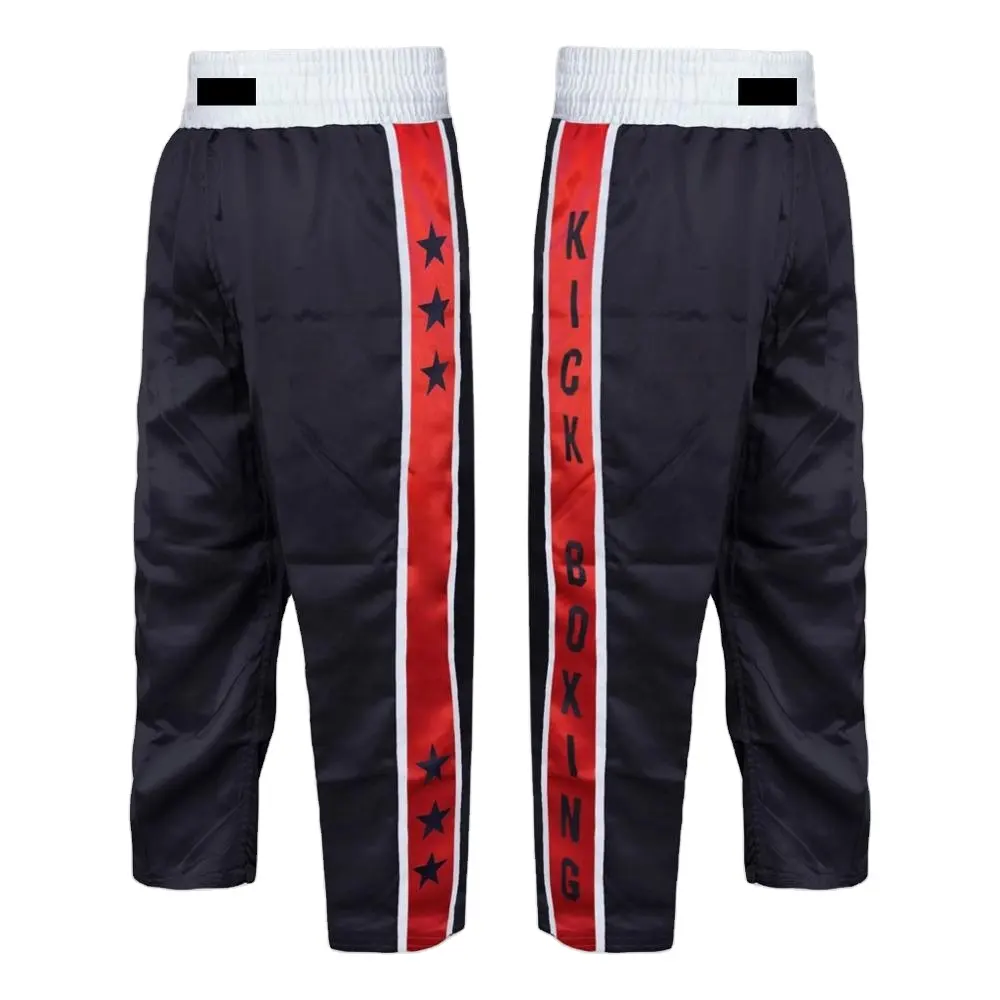 Gute Qualität Kickboxen Muay Thai Hose Passen Sie eigenes Design Satin Muay Thai Kick Boxhose, Boxhose