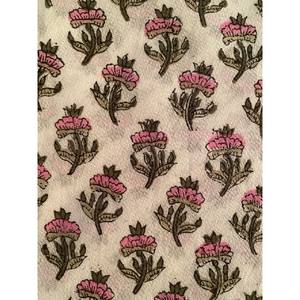 Bloque de mano impreso tela India ligera suave algodón estampado Floral para ropa de mujer decoración del hogar cortinas cubiertas para niños - Product Image 2